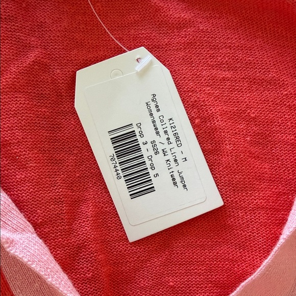 Boden V-Neck Sweater in Red and Pink - Picture 2 of 3